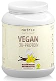 Protein Vegan Vanille 1kg 84,6% Eiweiß - 3k-Proteinpulver 1000g -...