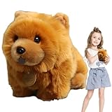 Gefüllter Chow -Chow -Hund - Realistisches Plüsch -Tierspielzeug, Weicher...