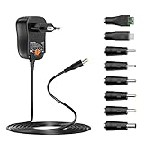 24W Universal Netzteil AC zu DC 3V 4,5V 5V 6V 7,5V 9V 12V 2A DC Netzteil...