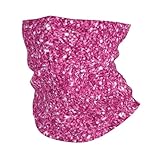 Poadnly Funkelnder rosa Glitzer, Bandana-Halstuch, weiche...