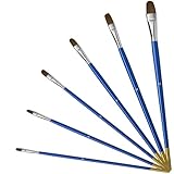 Katzenzungenpinsel Acrylfarben Pinselset Aquarellpinsel Pferdehaar Pinsel,...