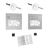 hang-it Spiegelbefestigung Set Premium M - 2 Stück Spiegelbleche 100x100...