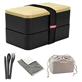 Philorn Bento Box Erwachsene Japanisch mit Besteck, Lunchbox Butterbrotdose...