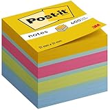 Post-it Mini Würfel, Ultrafarben, 51 x 51 mm, 400 Blatt - Selbstklebende...
