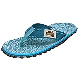 Gumbies Zehentrenner | Modell Original | Farbe Turquoise Swirls | Gr. 42