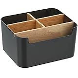 VICDUEKG Schreibtisch Organizer, 5 Fächer Bambus Büro Organizer mit...