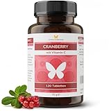 120 Cranberry Tabletten für 4 Monate mit Vitamin C, nur 1 Tablette...