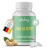 Vitabay Zink Tabletten Hochdosiert 50 MG - 250 VEGANE Zink Tabletten (500...