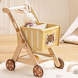 ROBUD Einkaufswagen aus Holz für Mädchen und Jungen, Baby Push Walker,...
