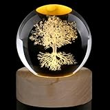 AWARDSEN 60 mm Kristallkugel lebensbaum, Briefbeschwerer Glaskugel Deko,...