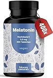 Melatonin Tabletten - 400 Stück mit 0,5mg Melatonin pro Tablette,...