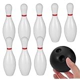 BRIGHTFUFU 1Satz Bowling Bowlingkugeln und Pins aus Sicherem Kunststoff...