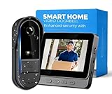 Video Türklingel mit Kamera, IP65 Wasserdicht Drahtlose Funk-Türklingel...