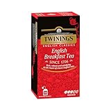 Twinings English Breakfast Schwarztee 50g, 25 Teebeutel, Voller, runder und...