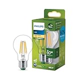 Philips LED Classic ultraeffiziente E27 Lampe (60 W), LED Lampe mit...
