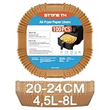 100 Stück Backpapier für Heißluftfritteuse 4,5L-8L, Stone TH 20-24cm...