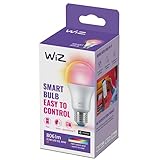 WiZ Smart LED Lampe, Color und Tunable White, E27-Sockel, 60W, 806 Lumen,...