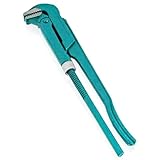 Bituxx Eckrohrzange Rohrzange Wasserpumpenzange Zange abgewinkelt 90° (1...