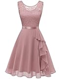 Berylove Cocktailkleid Damen Kurz Jugendweihe Kleider Abendkleider Elegant...