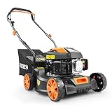 FUXTEC Benzin Rasenmäher FX-RM4180, Gartenmäher für kleine Flächen, 80...