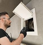 RevisionstüR Zugangsplatten, Metallplatte, Push-to-Open-Design, einfacher...