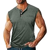 Mrat Herren-Sommer-Tank-Top, schmale Passform, Muskel-T-Shirt, lässig,...