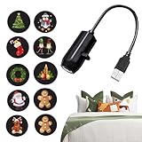 Weihnachtsprojektorlichter | USB 360-Grad-Rotatable Wasserdichte...