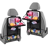 URAQT Auto Organizer, 2 Stück Kinder Auto Aufbewahrungstasche mit Faltbar...