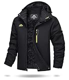 TACVASEN Herren Wasserdicht Winter Skijacke Warme Snowboardjacke...