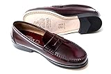 Marttely Herren Leder Anzugschuhe Bordeaux Loafer mit Ledersohlen Handmade...