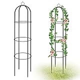 YAOBLUESEA Rankhilfe Obelisk aus Beschichtetes Metall, Rosen Obelisk...