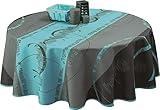 Tischdecke Fleckabweisende Astrid Türkis - Rund 160 cm