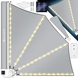 KESSER® Balkonfächer mit LED | klappbar mit Wandhalterung | 140x140cm |...