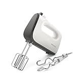 Philips Handmixer, 450 W, 5 Geschwindigkeiten plus Turbo, weiß/grau...