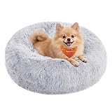 Feandrea Hundebett flauschig, Katzenbett, Donut Kissen, waschbar,...