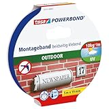 tesa Powerbond Outdoor - Doppelseitiges Montageband für den Außenbereich...