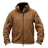 YOSUWOAI Herren Fleecejacke Winddichte Outdoor Trekking Jacke mit...