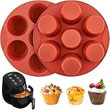 Socluer Muffinform für Airfryer, 2 Stück Silikon Muffin Pfanne, Cupcake...