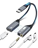Ulyuhoda Magnetischer 2-in-1 USB C auf 3.5mm Kopfhörer Audio Jack &...