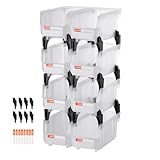 VEVOR Stapelboxen, 276x140x130 mm (8er-Pack), Lagerboxen zum Organisieren &...