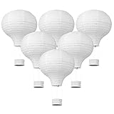 6x Heißluftballon Papierlampion Lampions Deko Ballon Lampenschirm Papier...