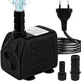 COKDEZ Mini Wasserpumpen(600L/H, 10W), Ultra Leise Aquarium pumpe mit hohem...