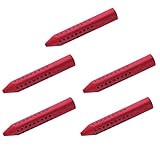 Faber-Castell 187101 - Dreieckradierer Grip 2001 (5X Rot)