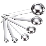 Robuste Küchenmesslöffel Aus Rostfreiem Stahl 6-teiliges Set...