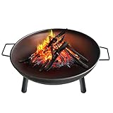 Montafox Feuerschale Feuerstelle Lagerfeuer Metall Ø 58 cm für Garten und...