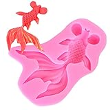 ChAogi Silikonform Mit Zucker 2 Stück Karpfen Silikon Zuckerfolie Form...