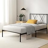Zinus Elias Bett 90x200 cm – 30 cm hoch – Metallbettgestell mit...