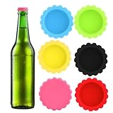 6 Stück Silikon Kronkorken, Flaschenverschluss Bunt, Wiederverwendbare...