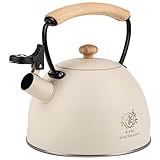 KARL HAUSMANN Wasserkessel Induktion - 2.5L - Cremig Teekessel mit...