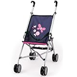 Bayer Design 30113AA Puppenbuggy, Puppenwagen, Doppelräder, Gurt, leicht...